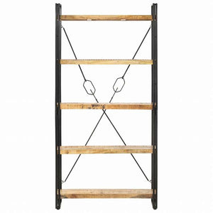 vidaXL 5段 書棚 90x30x180cm マンゴー無垢材家具 棚 本棚・オープンラック(代引不可)