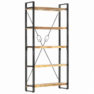 vidaXL 5段 書棚 90x30x180cm マンゴー無垢材家具 棚 本棚・オープンラック(代引不可)
