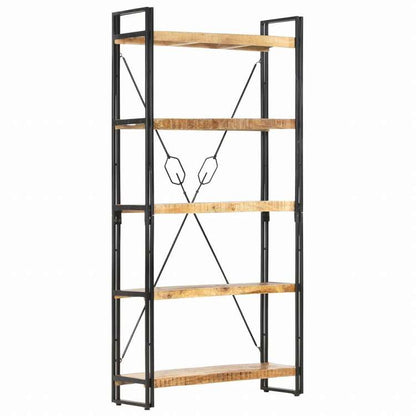 vidaXL 5段 書棚 90x30x180cm マンゴー無垢材家具 棚 本棚・オープンラック(代引不可)