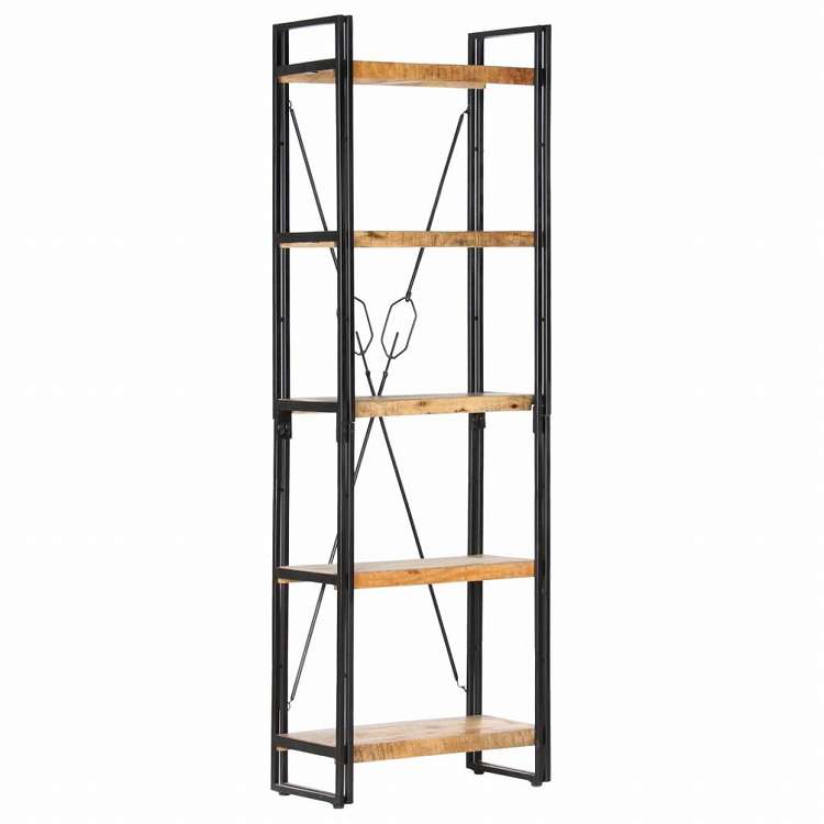 vidaXL 5段 書棚 60x30x180cm マンゴー無垢材家具 棚 本棚・オープンラック(代引不可)