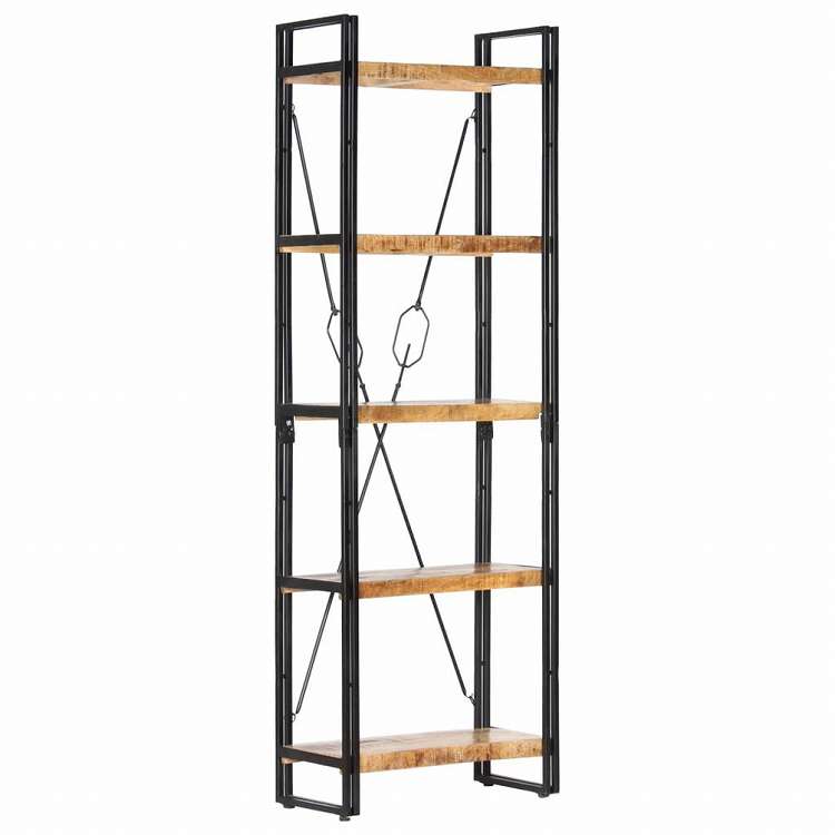 vidaXL 5段 書棚 60x30x180cm マンゴー無垢材家具 棚 本棚・オープンラック(代引不可)