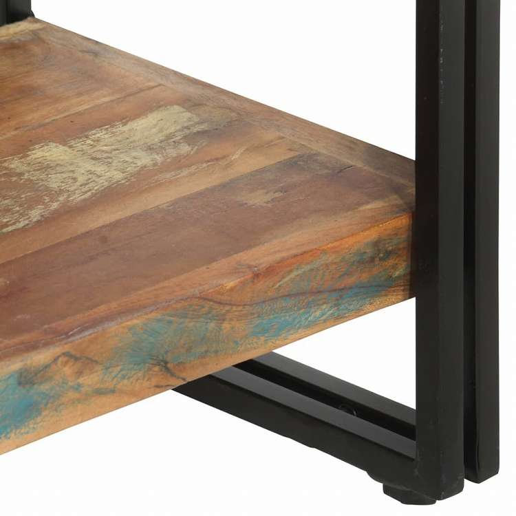 vidaXL 5段 書棚 90x30x180cm 無垢の再生木材家具 棚 本棚・オープンラック(代引不可)