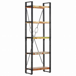 vidaXL 5段 書棚 60x30x180cm 無垢の再生木材家具 棚 本棚・オープンラック(代引不可)