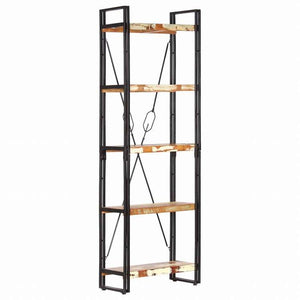 vidaXL 5段 書棚 60x30x180cm 無垢の再生木材家具 棚 本棚・オープンラック(代引不可)