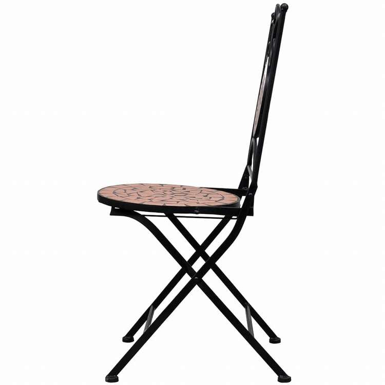 vidaXL モザイクビストロ3点セット セラミックタイル テラコッタ家具 アウトドア家具 屋外家具セット(代引不可)