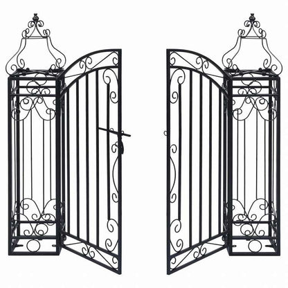 vidaXL オーナメント付き ガーデンゲート 錬鉄 122x20.5x100 cmホーム&ガーデン 芝&ガーデン アウトドアリビング アウトドアストラクチャー ガーデンアーチ・トレリス・アーバー・ぺルゴラ(代引不可)