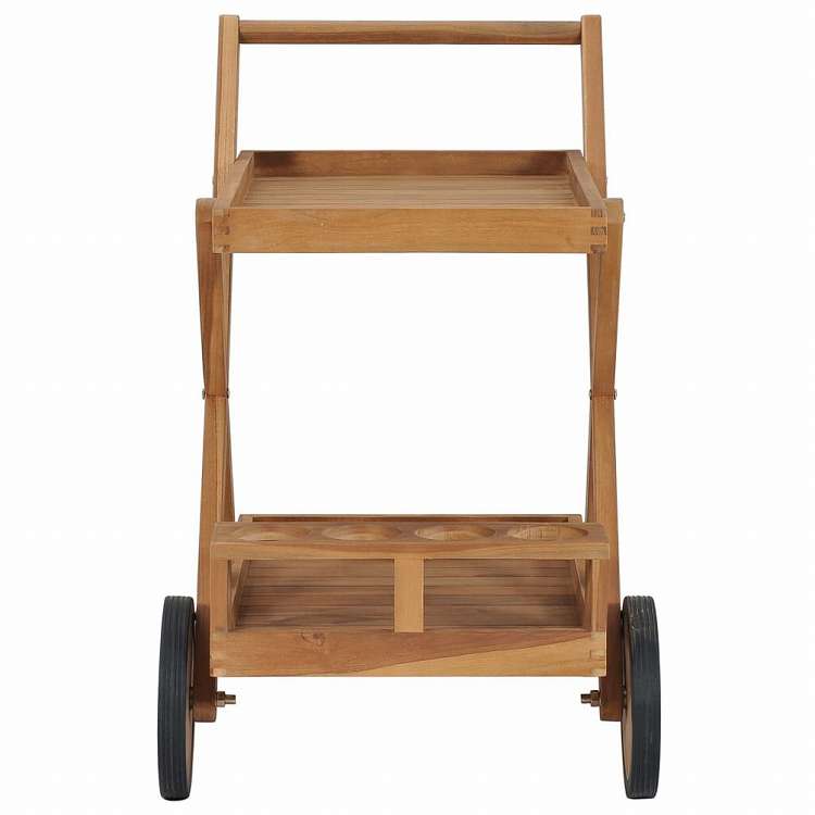 vidaXL ティートロリー チーク無垢材家具 トローリー キッチン・ダイニング トローリー(代引不可)