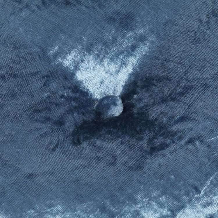 vidaXL 丸型プーフ ベルベット 40x20cm ブルー家具 フットレスト(代引不可)