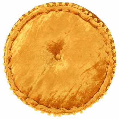 vidaXL 丸型プーフ ベルベット 40x20cm マスタード家具 フットレスト(代引不可)