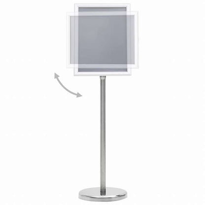 vidaXL A4 ポスタースタンド 一本脚 シルバー アルミニウム合金ビジネス&工業用 リテール 小売ディスプレイケース(代引不可)