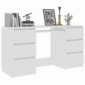 vidaXL ライティングデスク ホワイト140x50x77cm エンジニアリングウッド家具 オフィス家具 デスク(代引不可)