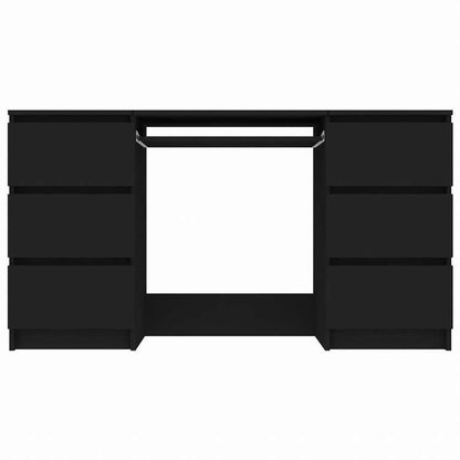 vidaXL ライティングデスク ブラック 140x50x77cm エンジニアリングウッド家具 オフィス家具 デスク(代引不可)