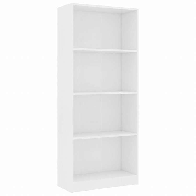 vidaXL 4段ブックキャビネット ホワイト 60x24x142cm エンジニアリングウッド家具 棚 本棚・オープンラック(代引不可)