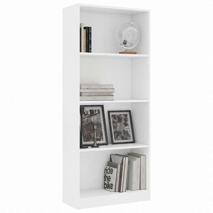 vidaXL 4段ブックキャビネット ホワイト 60x24x142cm エンジニアリングウッド家具 棚 本棚・オープンラック(代引不可)