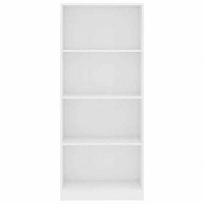 vidaXL 4段ブックキャビネット ホワイト 60x24x142cm エンジニアリングウッド家具 棚 本棚・オープンラック(代引不可)