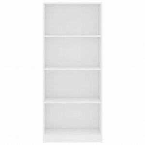 vidaXL 4段ブックキャビネット ホワイト 60x24x142cm エンジニアリングウッド家具 棚 本棚・オープンラック(代引不可)