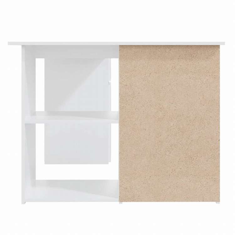 vidaXL コーナーデスク ホワイト 145x100x76cm エンジニアリングウッド家具 オフィス家具 デスク(代引不可)