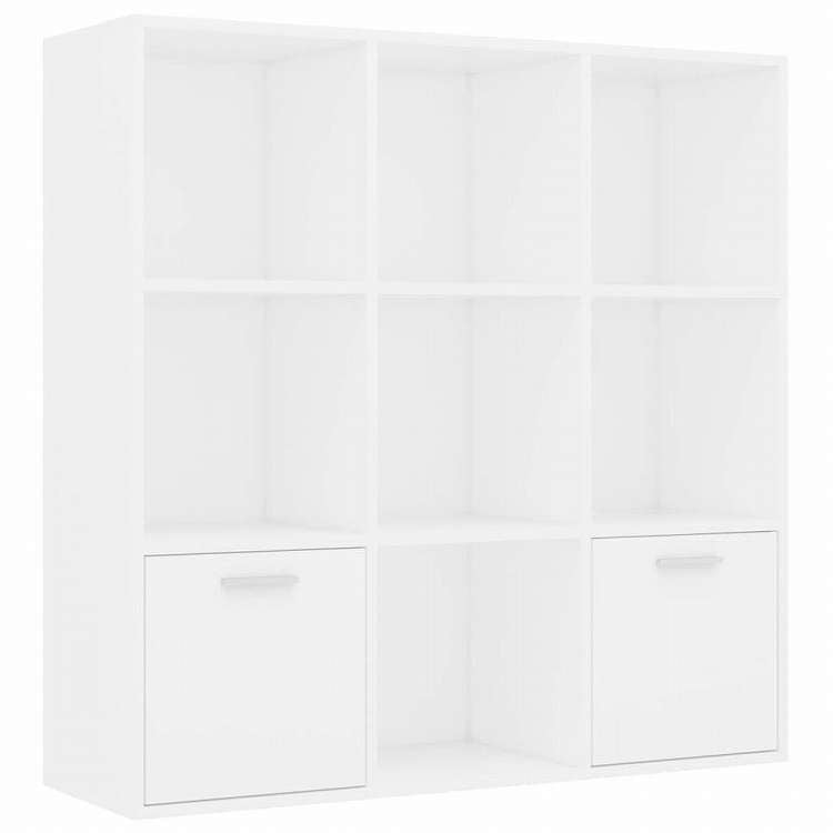 vidaXL ブックキャビネット ホワイト 98x30x98cm エンジニアリングウッド家具 棚 本棚・オープンラック(代引不可)