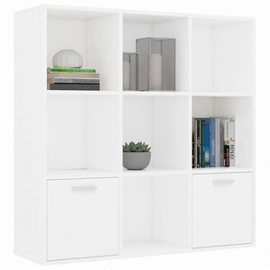 vidaXL ブックキャビネット ホワイト 98x30x98cm エンジニアリングウッド家具 棚 本棚・オープンラック(代引不可)