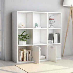 vidaXL ブックキャビネット ホワイト 98x30x98cm エンジニアリングウッド家具 棚 本棚・オープンラック(代引不可)