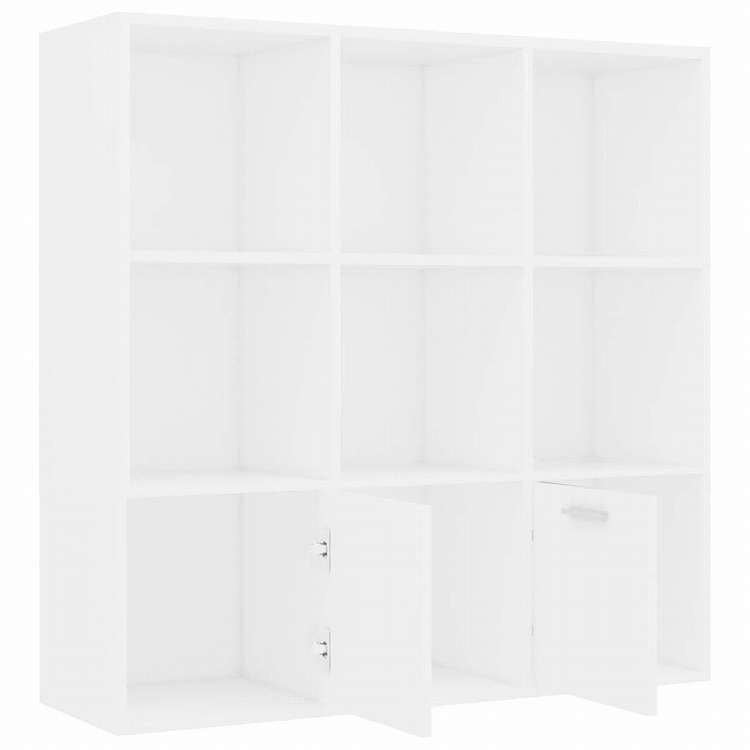 vidaXL ブックキャビネット ホワイト 98x30x98cm エンジニアリングウッド家具 棚 本棚・オープンラック(代引不可)