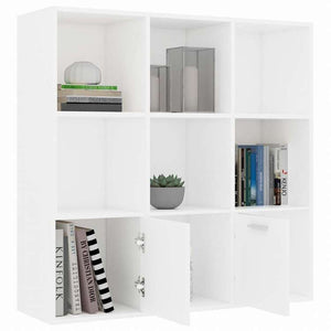 vidaXL ブックキャビネット ホワイト 98x30x98cm エンジニアリングウッド家具 棚 本棚・オープンラック(代引不可)
