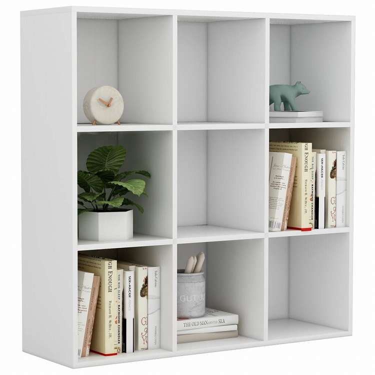 vidaXL ブックキャビネット ホワイト 98x29x97,5cm エンジニアリングウッド家具 棚 本棚・オープンラック(代引不可)