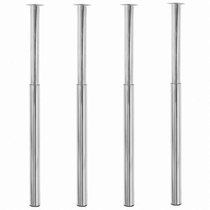 vidaXL 伸縮式テーブル脚 4点セット クローム 710?1100mm家具 テーブル用品 テーブル脚(代引不可)
