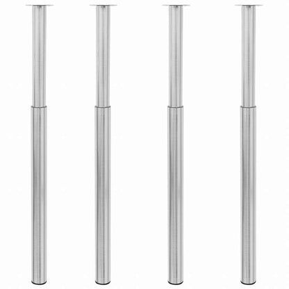 vidaXL 伸縮式テーブル脚 4点セット つや消しニッケル 710?1100mm家具 テーブル用品 テーブル脚(代引不可)