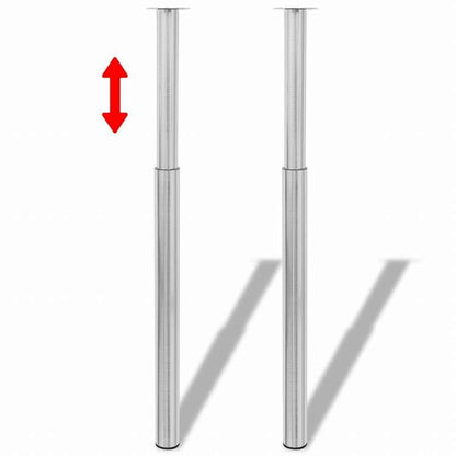 vidaXL 伸縮式テーブル脚 4点セット つや消しニッケル 710?1100mm家具 テーブル用品 テーブル脚(代引不可)