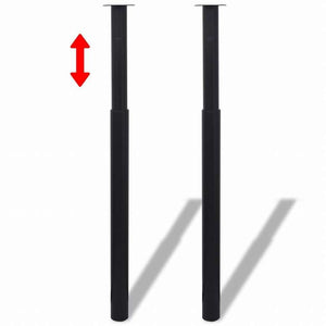 vidaXL 伸縮式テーブル脚 4点セット ブラック 710?1100mm家具 テーブル用品 テーブル脚(代引不可)