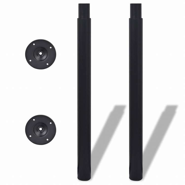 vidaXL 伸縮式テーブル脚 4点セット ブラック 710?1100mm家具 テーブル用品 テーブル脚(代引不可)