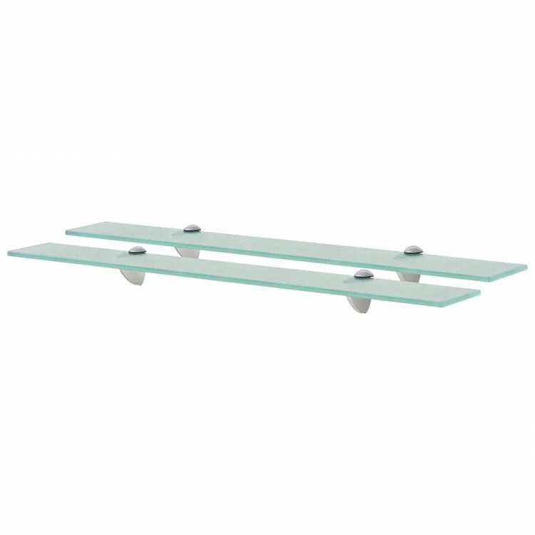 vidaXL 壁掛け棚 2点 ガラス 70x10 cm 8 mm家具 棚 壁面収納棚・壁面ラック(代引不可)
