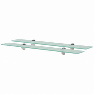 vidaXL 壁掛け棚 2点 ガラス 70x10 cm 8 mm家具 棚 壁面収納棚・壁面ラック(代引不可)