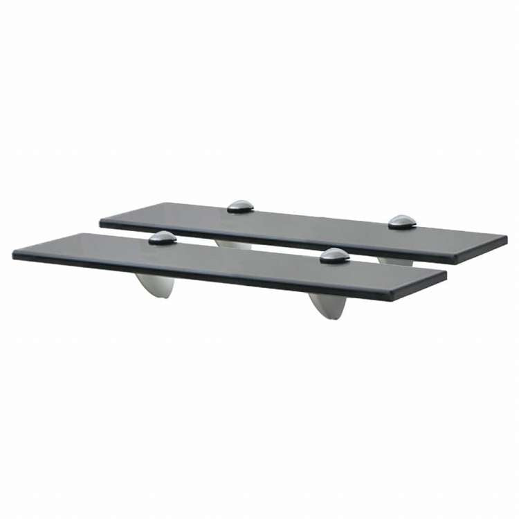 vidaXL 壁掛け棚 2点 ガラス 40x10 cm 8 mm家具 棚 壁面収納棚・壁面ラック(代引不可)