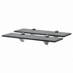 vidaXL 壁掛け棚 2点 ガラス 40x10 cm 8 mm家具 棚 壁面収納棚・壁面ラック(代引不可)