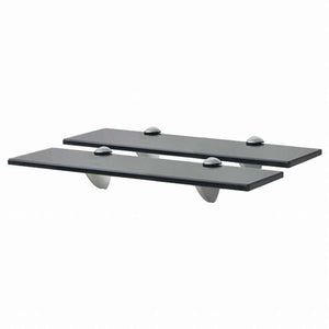 vidaXL 壁掛け棚 2点 ガラス 40x10 cm 8 mm家具 棚 壁面収納棚・壁面ラック(代引不可)