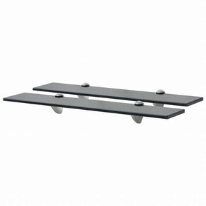 vidaXL 壁掛け棚 2点 ガラス 60x10 cm 8 mm家具 棚 壁面収納棚・壁面ラック(代引不可)
