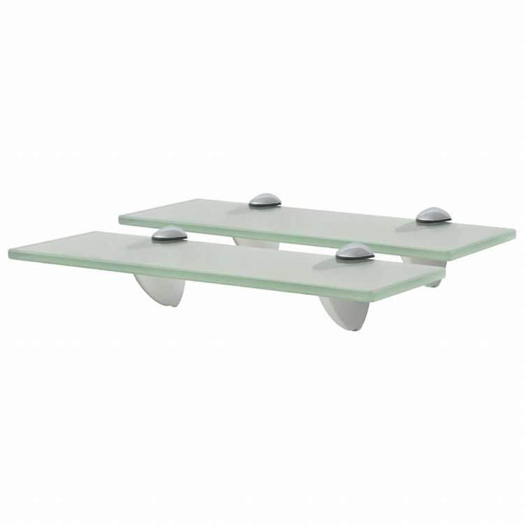 vidaXL 壁掛け棚 2点 ガラス 30x10 cm 8 mm家具 棚 壁面収納棚・壁面ラック(代引不可)