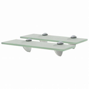 vidaXL 壁掛け棚 2点 ガラス 30x10 cm 8 mm家具 棚 壁面収納棚・壁面ラック(代引不可)