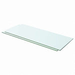 vidaXL 棚 2点 パネル ガラス クリア 60x20 cm家具 棚 壁面収納棚・壁面ラック(代引不可)