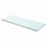 vidaXL 棚 2点 パネル ガラス クリア 80x30 cm家具 棚 壁面収納棚・壁面ラック(代引不可)