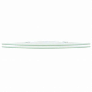 vidaXL コーナーシェルフ 2点 クロームサポート付き ガラス ホワイト 25x25 cm家具 棚 壁面収納棚・壁面ラック(代引不可)