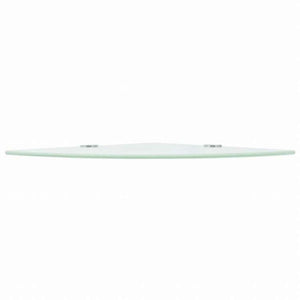 vidaXL コーナーシェルフ 2点 クロームサポート付き ガラス ホワイト 25x25 cm家具 棚 壁面収納棚・壁面ラック(代引不可)