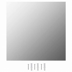 vidaXL 3051622 vidaXL ウォールミラー 2点セット 50x50cm スクエア ガラス製 (245698x2点)ホーム&ガーデン デコレーション 鏡(代引不可)
