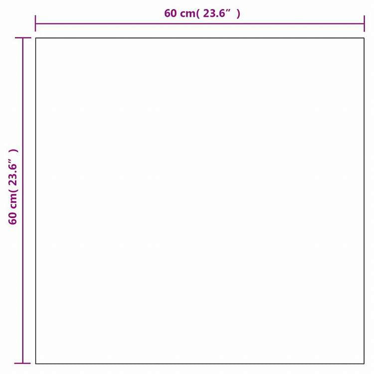 vidaXL ウォールミラー 2点セット 60x60cm スクエア ガラス製ホーム&ガーデン デコレーション 鏡(代引不可)