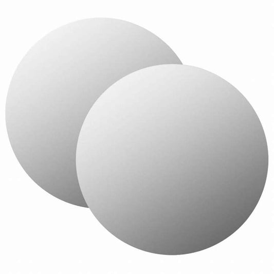 vidaXL ウォールミラー 2点セット 60cm 丸型 ガラス製ホーム&ガーデン デコレーション 鏡(代引不可)