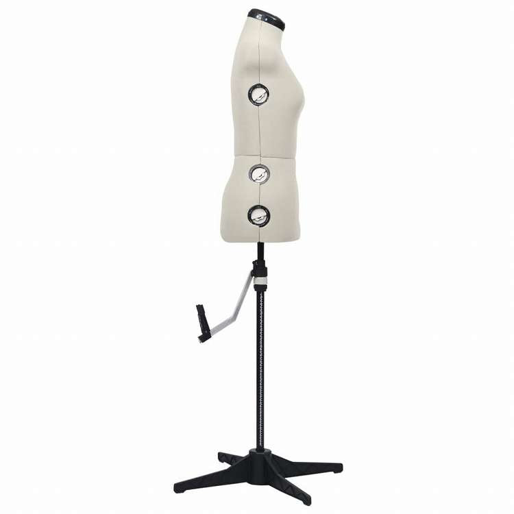 vidaXL 調整可能 ドレスフォーム 人台 女性 クリーム S サイズ33-40ホーム&ガーデン 家事用品 収納&オーガナイザー 衣類・ワードローブ収納 バレットスタンド(代引不可)