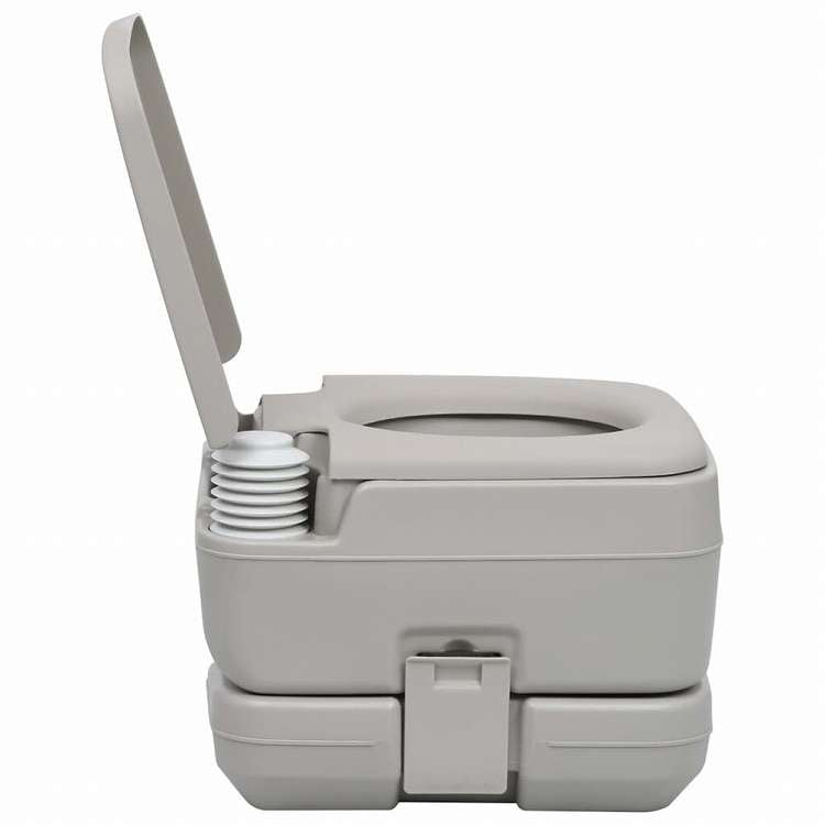 vidaXL ポータブルキャンプ用トイレ グレー 10+10 Lスポーツグッズ アウトドアレクリエーション キャンプ&ハイキング ポータブルトイレ&シャワー 簡易トイレ・排尿バッグ等(代引不可)