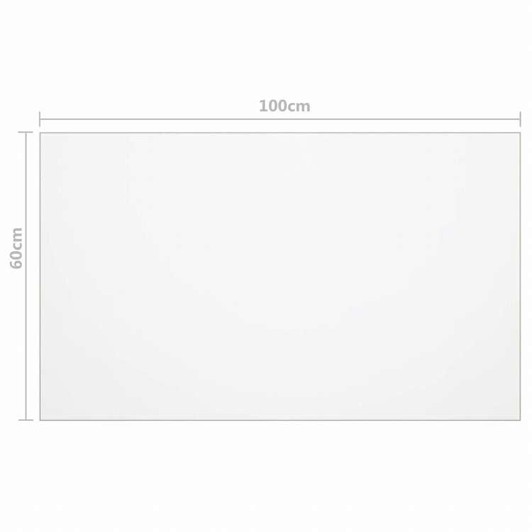vidaXL テーブルプロテクター 透明 PVC製 100x60cm 厚さ2mm家具 テーブル用品(代引不可)